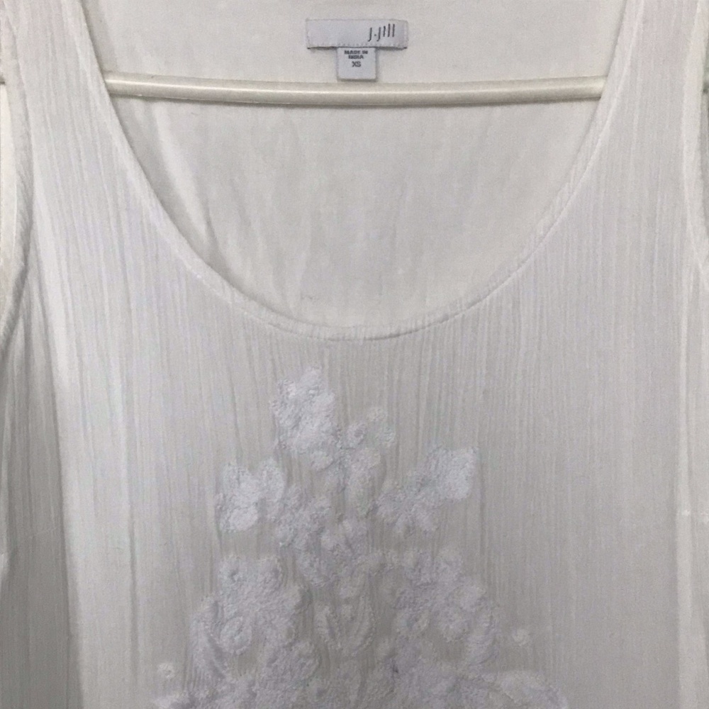 J. Jill *Made in India* fully lined long white dress, size xs